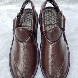 Mochizar Brown Medicated Comfort Peshawari Chappal – Memory Foam & Sneaker Sole