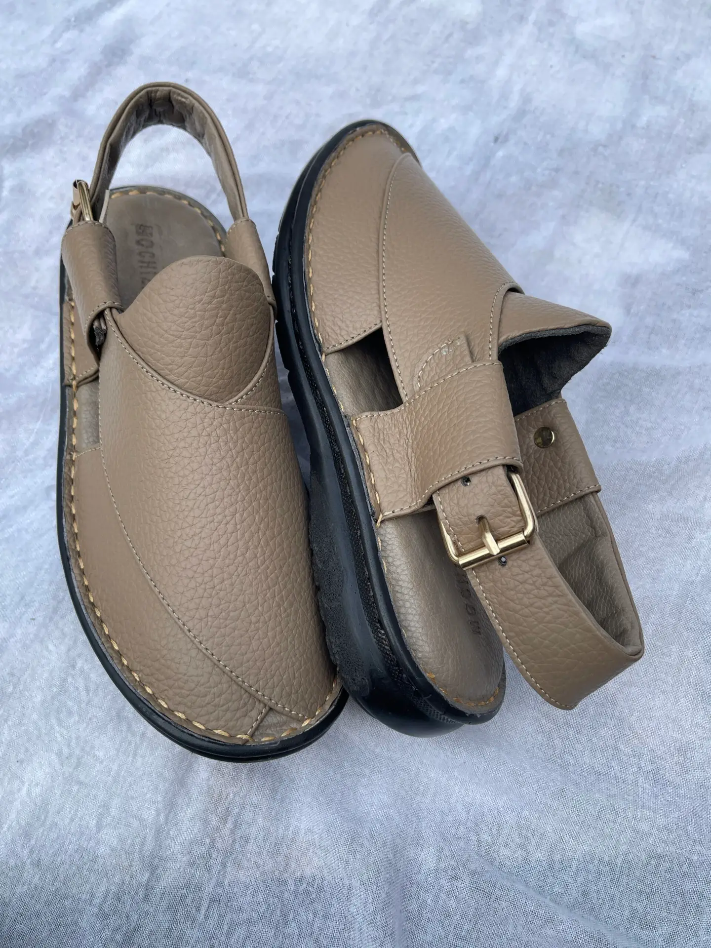 Mochizar Taupe Medicated Comfort Peshawari Chappal β Memory Foam & Sneaker Sole - Image 4