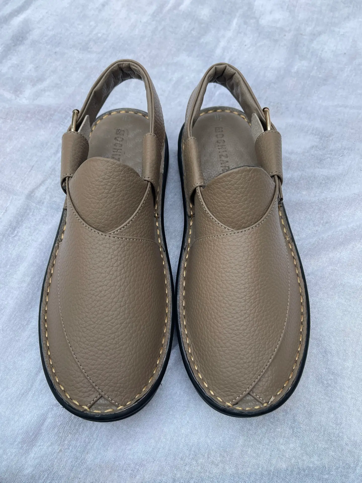 Mochizar Taupe Medicated Comfort Peshawari Chappal β Memory Foam & Sneaker Sole