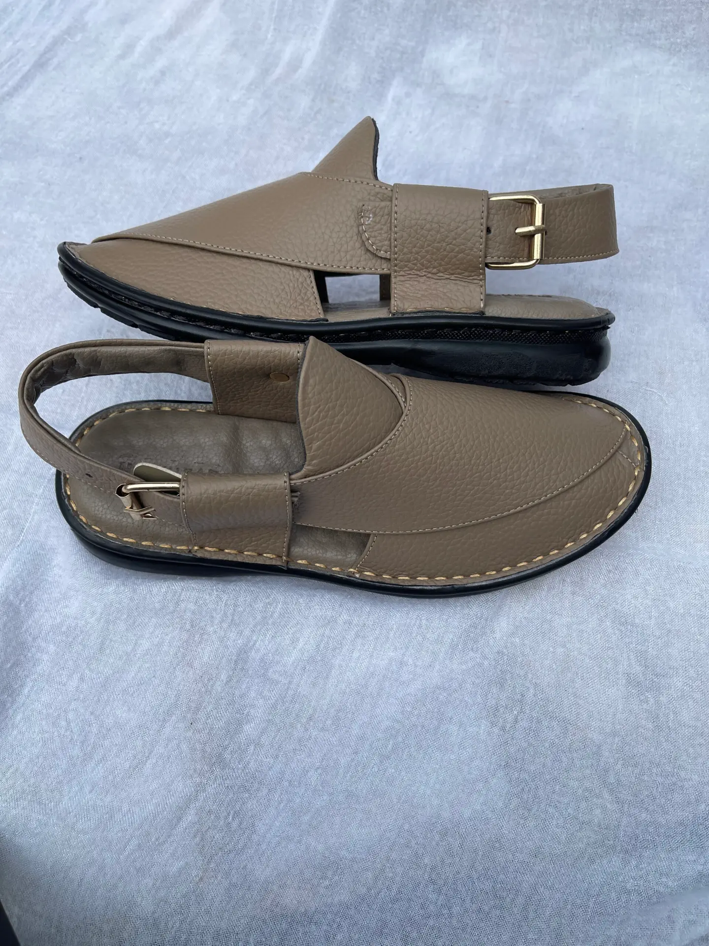 Mochizar Taupe Medicated Comfort Peshawari Chappal β Memory Foam & Sneaker Sole - Image 2