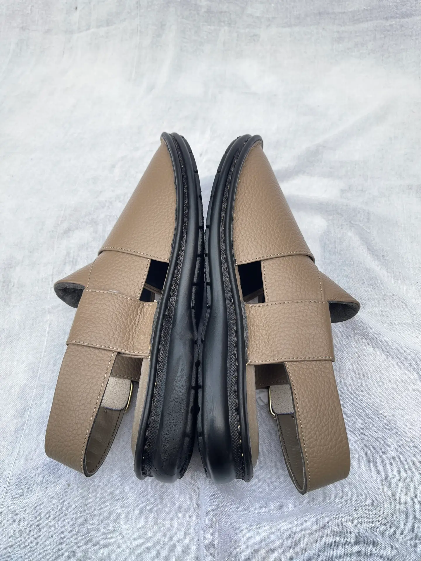 Mochizar Taupe Medicated Comfort Peshawari Chappal β Memory Foam & Sneaker Sole - Image 3